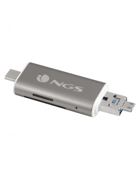 NGS LECTOR TARJETA EXTERNO PARA TARJETAS MICROSD / SD - CONECTORES USB / MICROUSB / USB-C