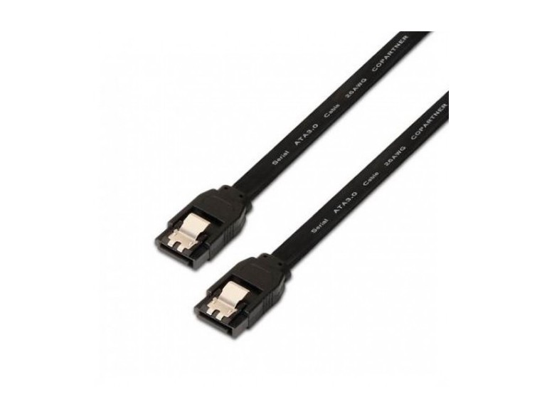 Cable SATA-3 Aisens 0,5M Negro 6Gbp/S