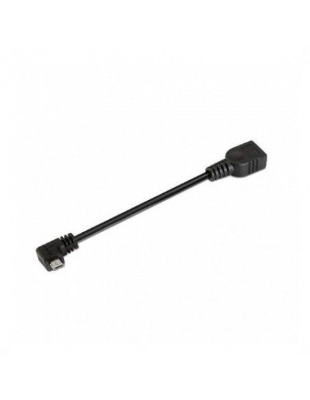 Cable OTG Acodado USB(A)H A Micro USB(B)M 2.0 Hembra a Macho