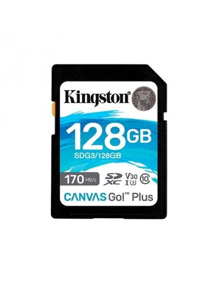 Tarjeta de Memoria SDXC 128GB Kingston Canvas GO UHS-I CL10