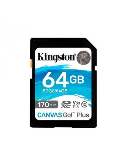 Tarjeta SDXC 64GB Kingston Canvas GO UHS-I CL10