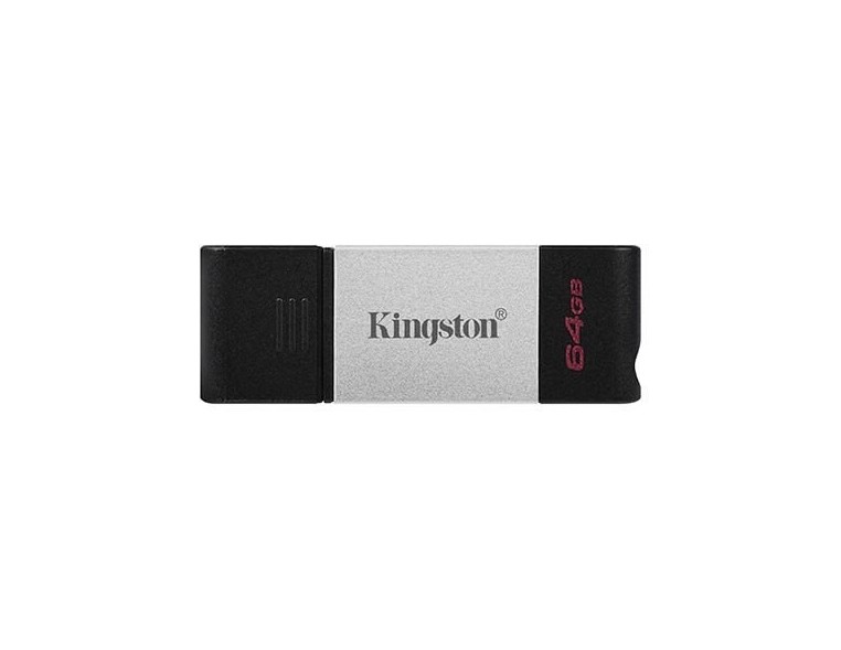 Memoria USB 64GB USB-C 3.2 Kingston DT80 Plata