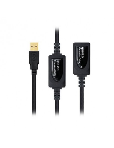 Cable USB 2.0 Macho A USB 2.0 Hembra Nanocable y Amplificador de Señal 10M