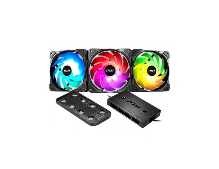 Ventilador MSI Rainbow FAN Pack de 3 Unidades 12 A-RGB