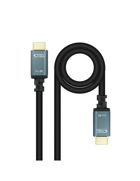 Cable HDMI 2.1 Nanocable Iris 1.5M Negro