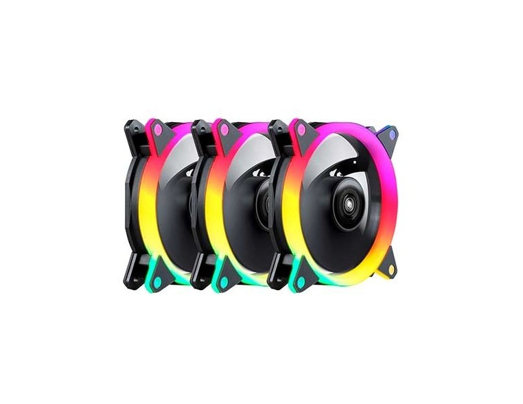 Kit de 3 Ventiladores Unykach Ring A-RGB 120mm